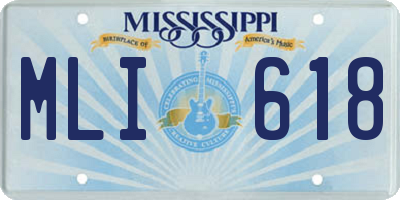 MS license plate MLI618