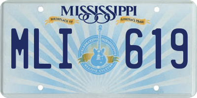 MS license plate MLI619
