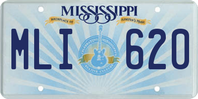 MS license plate MLI620
