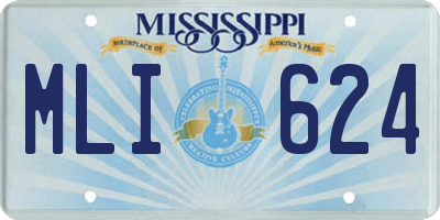 MS license plate MLI624