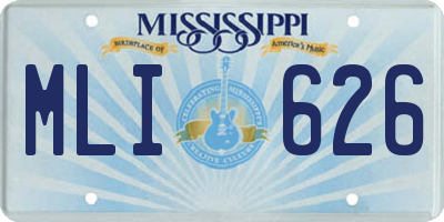 MS license plate MLI626