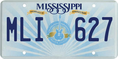 MS license plate MLI627
