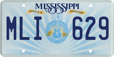 MS license plate MLI629
