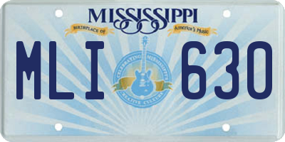 MS license plate MLI630