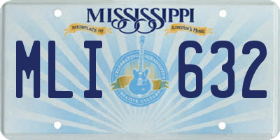 MS license plate MLI632