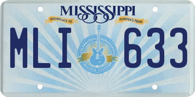 MS license plate MLI633