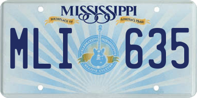 MS license plate MLI635