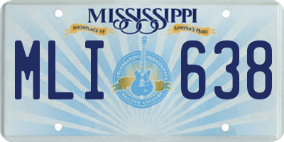 MS license plate MLI638