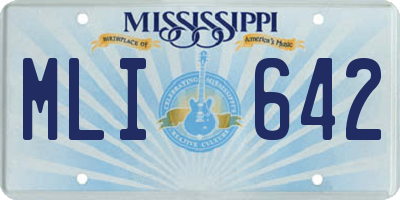 MS license plate MLI642