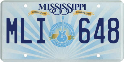 MS license plate MLI648