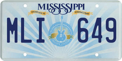 MS license plate MLI649