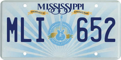 MS license plate MLI652