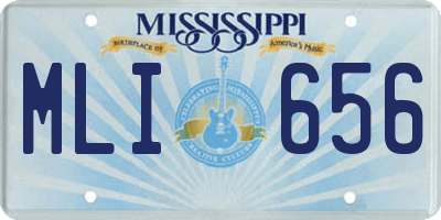 MS license plate MLI656