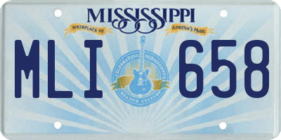 MS license plate MLI658