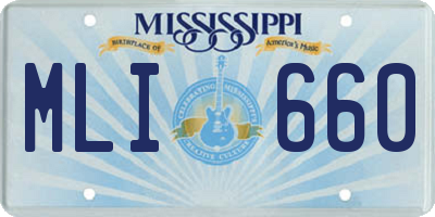 MS license plate MLI660