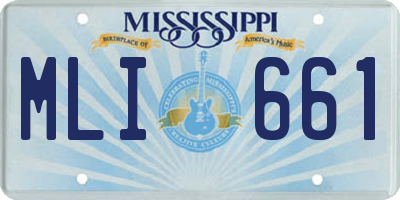 MS license plate MLI661