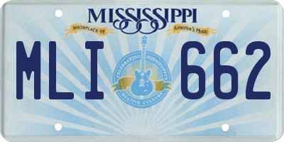 MS license plate MLI662