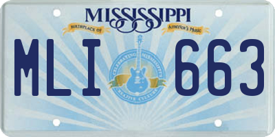 MS license plate MLI663