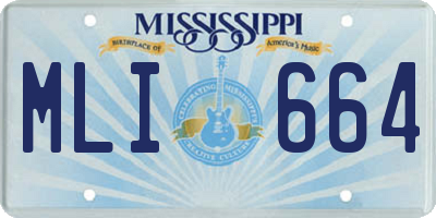 MS license plate MLI664