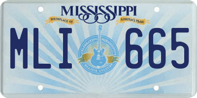 MS license plate MLI665