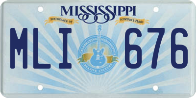 MS license plate MLI676