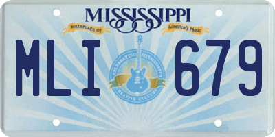 MS license plate MLI679