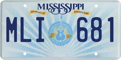 MS license plate MLI681