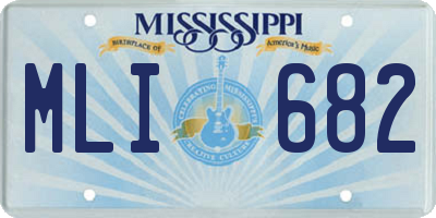 MS license plate MLI682