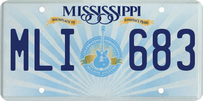 MS license plate MLI683