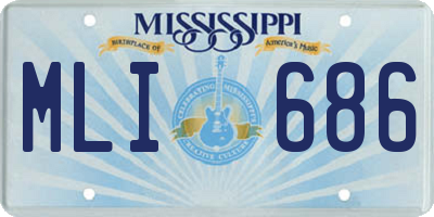 MS license plate MLI686