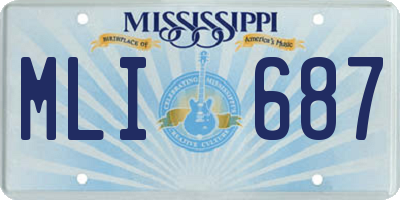 MS license plate MLI687