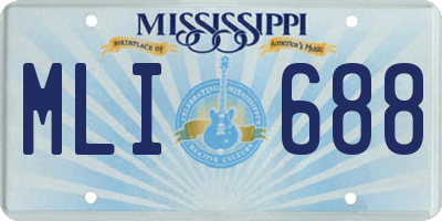 MS license plate MLI688