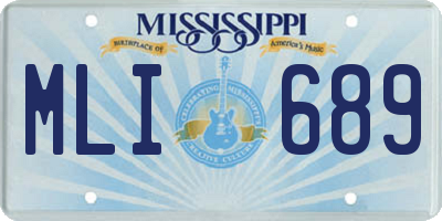 MS license plate MLI689
