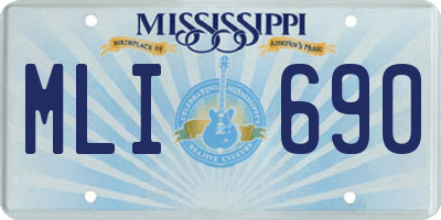 MS license plate MLI690