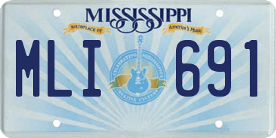 MS license plate MLI691