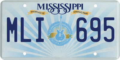 MS license plate MLI695