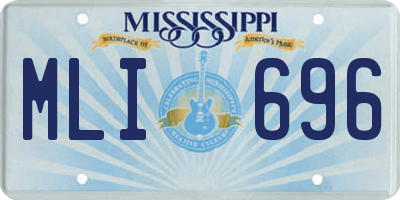 MS license plate MLI696