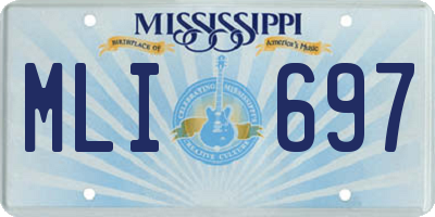 MS license plate MLI697