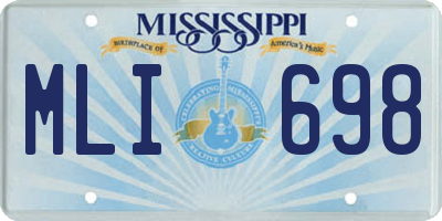 MS license plate MLI698