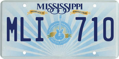MS license plate MLI710