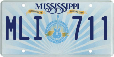 MS license plate MLI711