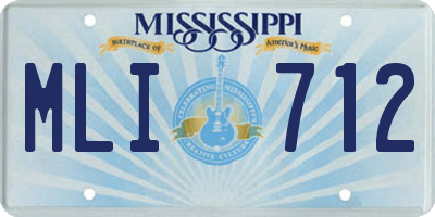 MS license plate MLI712