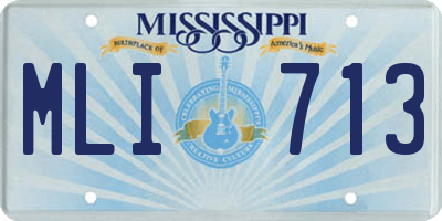 MS license plate MLI713