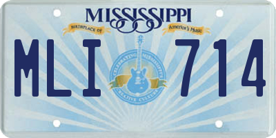 MS license plate MLI714