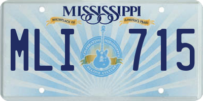 MS license plate MLI715