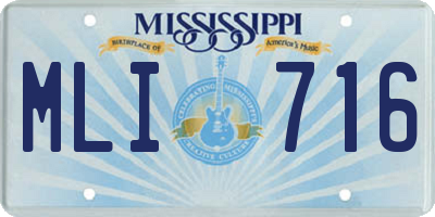 MS license plate MLI716