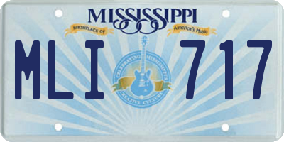 MS license plate MLI717