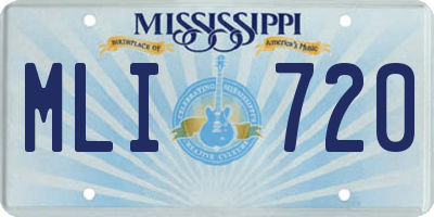 MS license plate MLI720