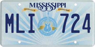 MS license plate MLI724