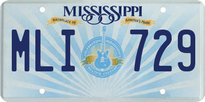 MS license plate MLI729